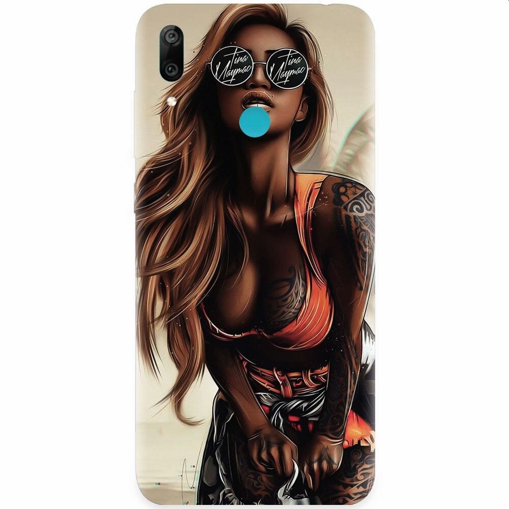 Husa silicon pentru Huawei Y7 Prime 2019, Tattoed Girl