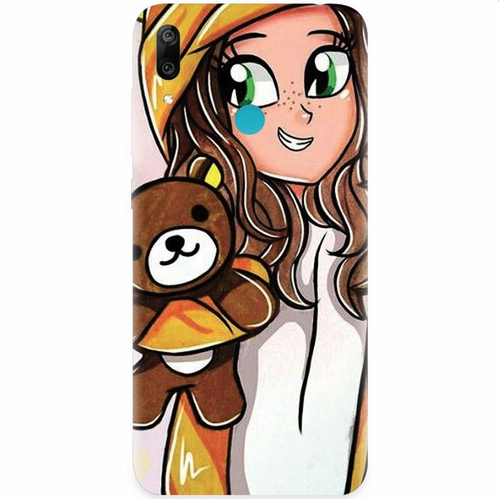 Husa silicon pentru Honor Play, Girl With Little Bear