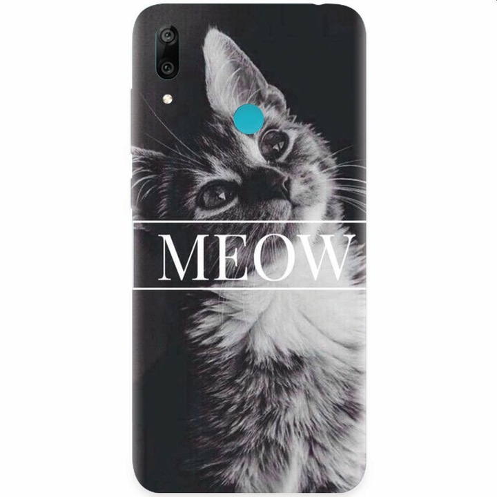 Gravpoint Szilikon tok, Huawei Y7 2019, Meow Cute Cat