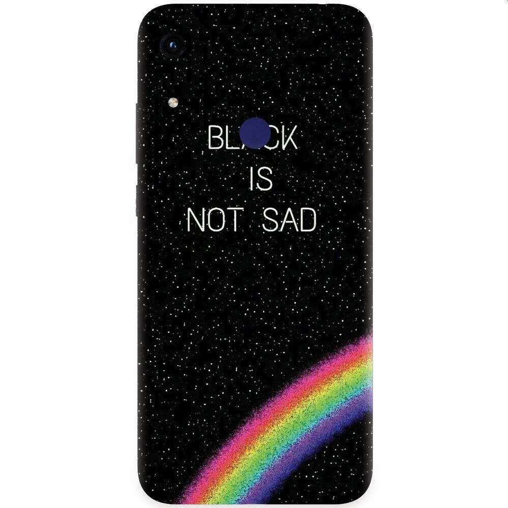 Husa silicon pentru Honor Play 8A, Black Is Not Sad