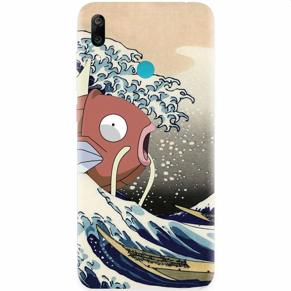 Husa silicon pentru Honor Play, Great Wave Fish