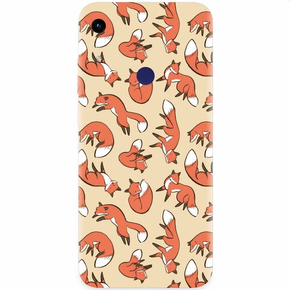 Husa silicon pentru Honor Play 8A, Red Foxes