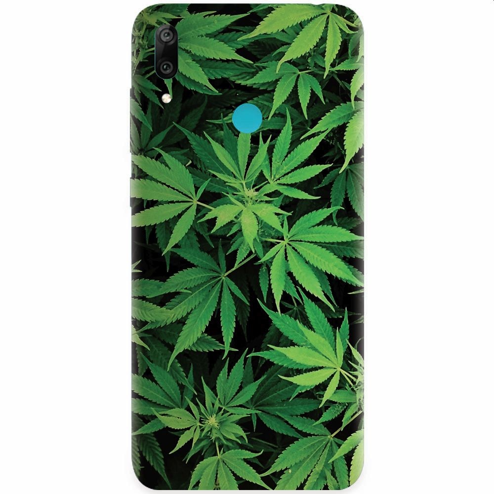 Husa silicon pentru Honor Play, Green Leaf Pattern