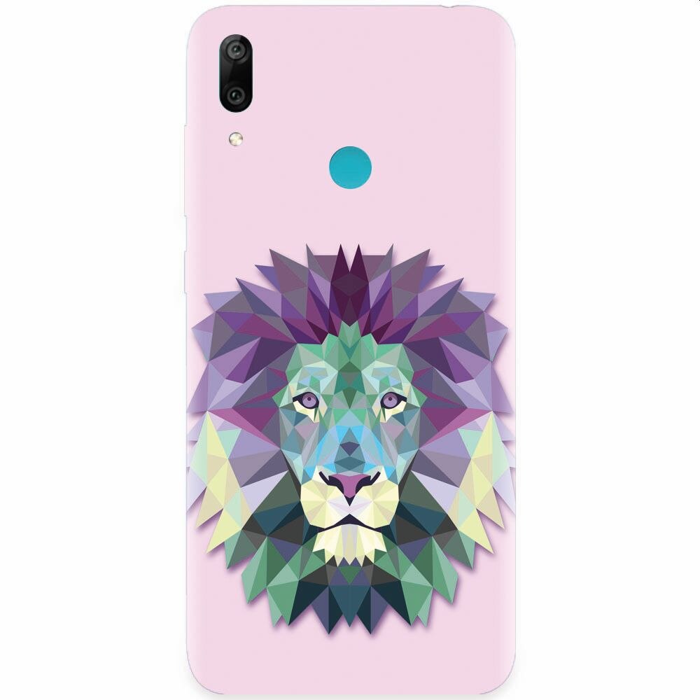 Husa silicon pentru Huawei Y7 2019, Polygon Lion