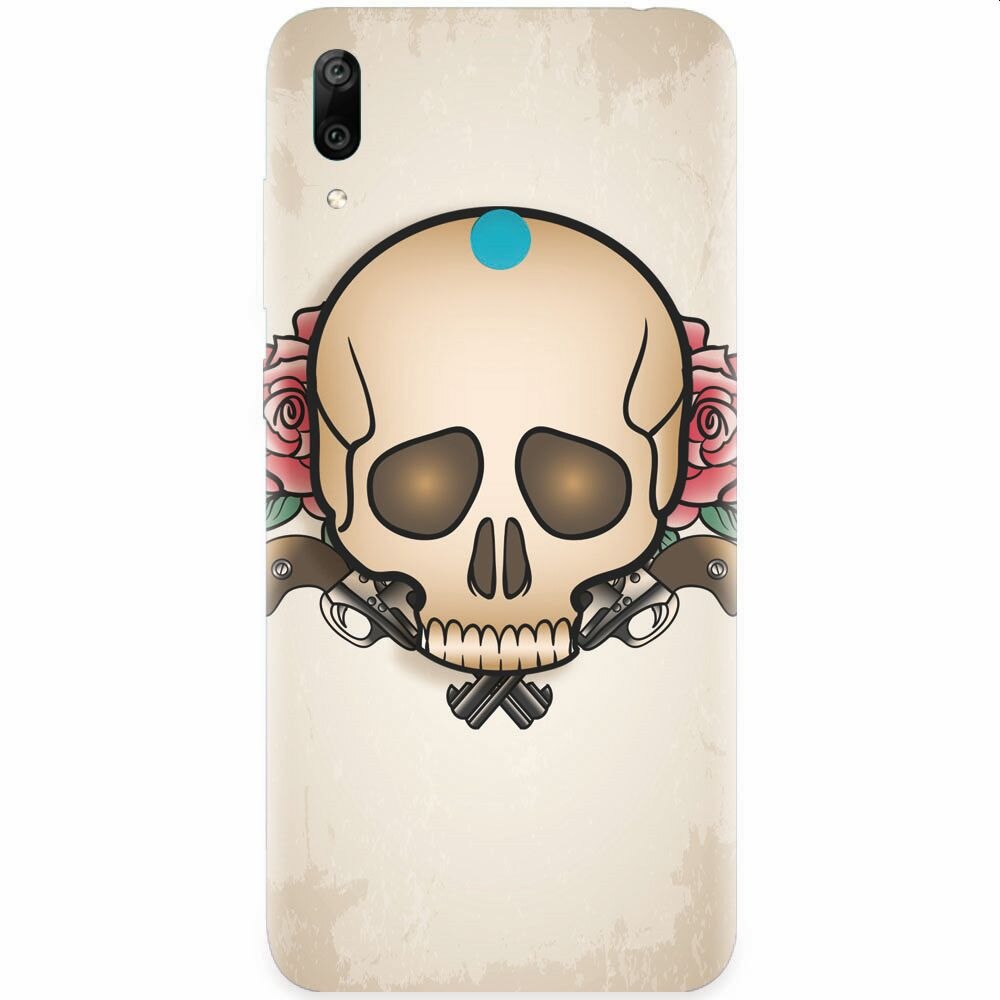 Husa silicon pentru Honor Play, Skulls And Roses