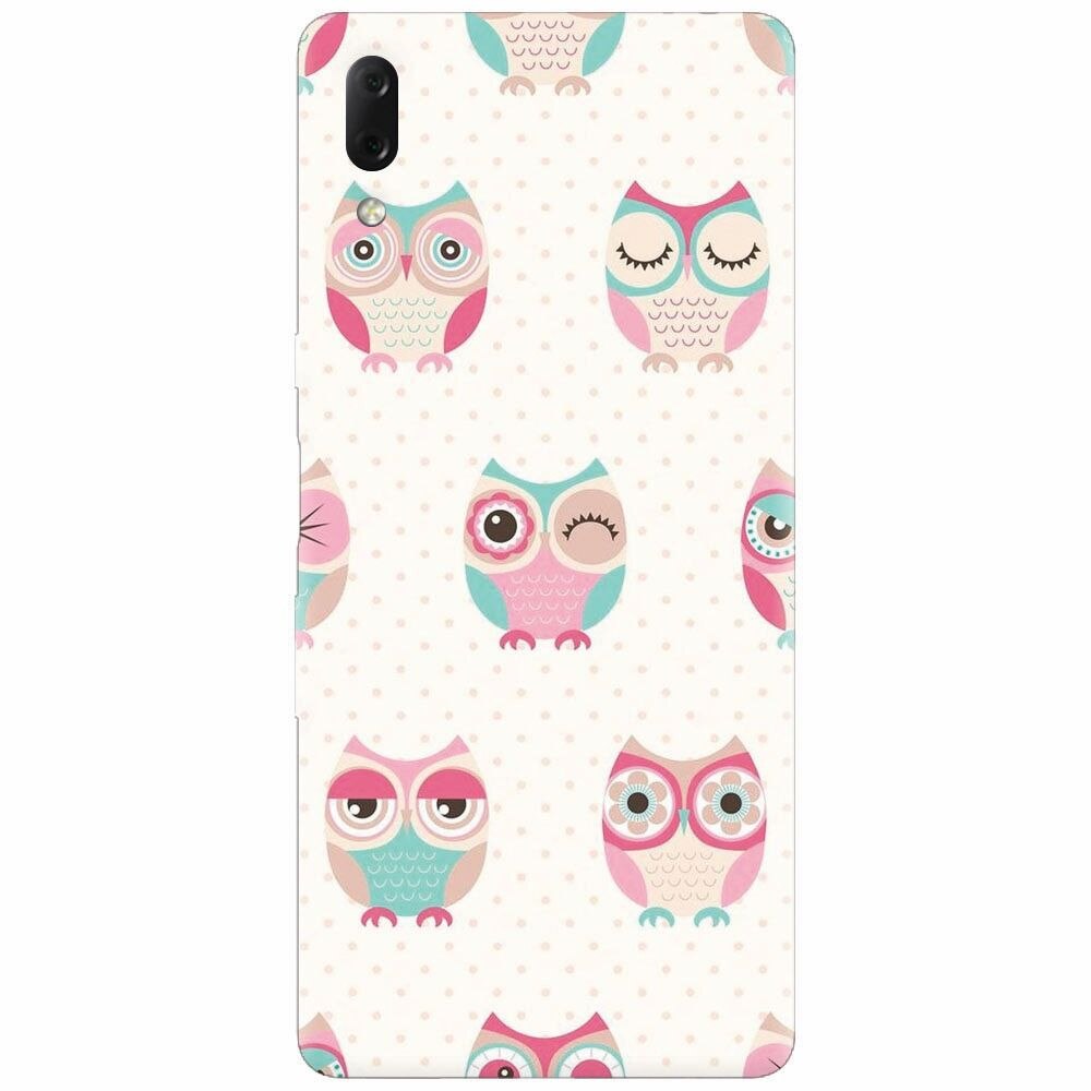 Husa silicon pentru Sony Xperia L3, Owl Pattern