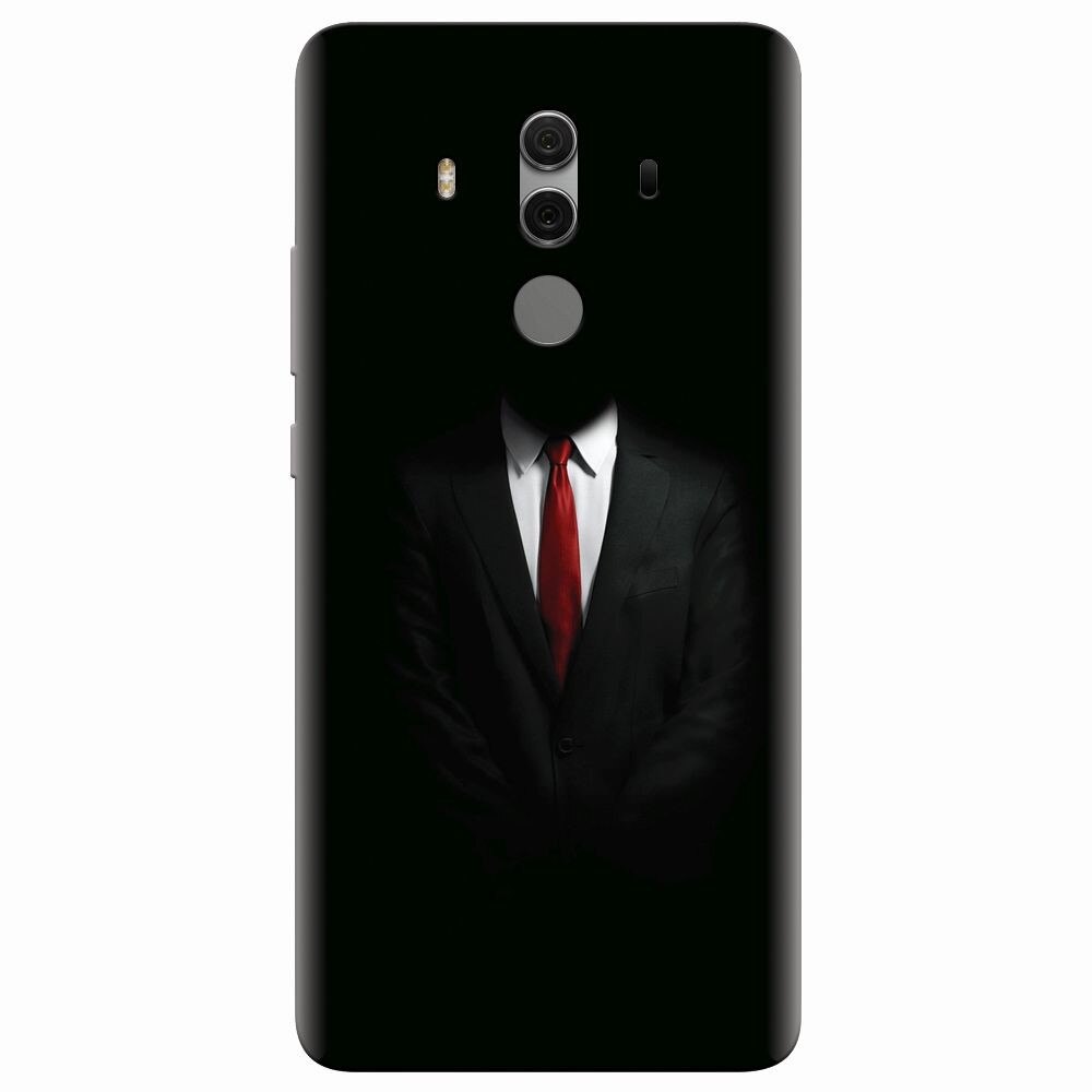 Husa silicon pentru Huawei Mate 10 Pro, Mystery Man In Suit