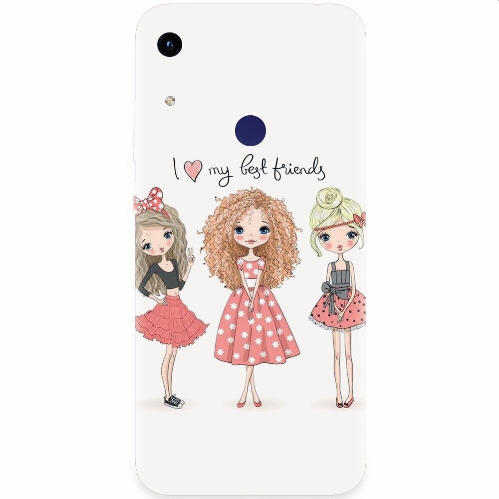 Husa silicon pentru Honor Play 8A, I Love My Best Friends