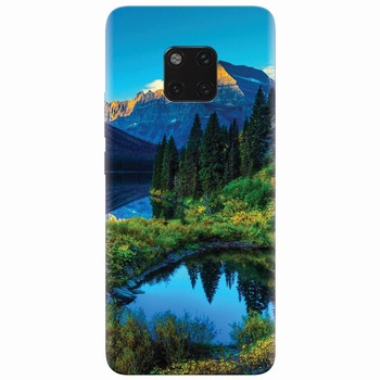 Husa silicon pentru Huawei Mate 20 Pro, HDR Mountains Lake Husa silicon pentru Huawei Mate 20 Pro, HDR Mountains Lake
