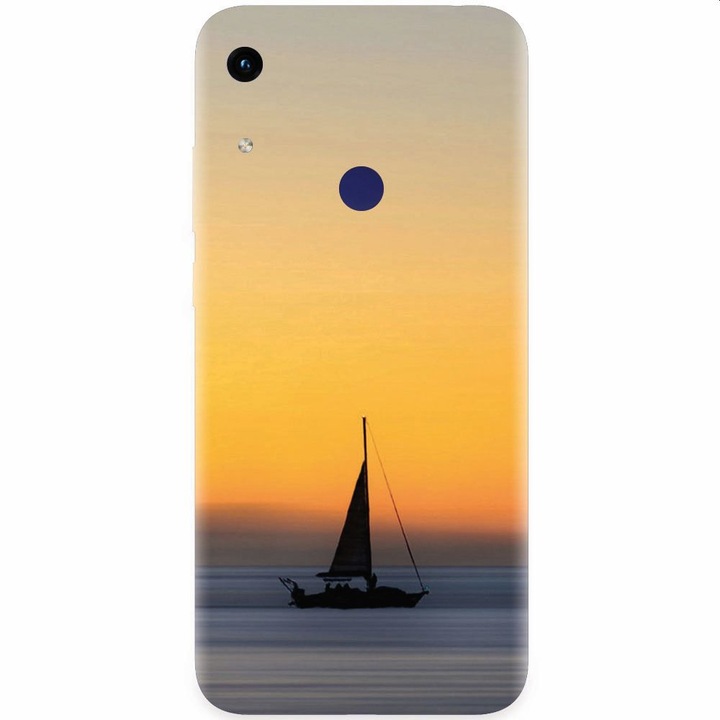 Husa silicon pentru Honor Play 8A, Wind Sail Boat Ocean Sunset