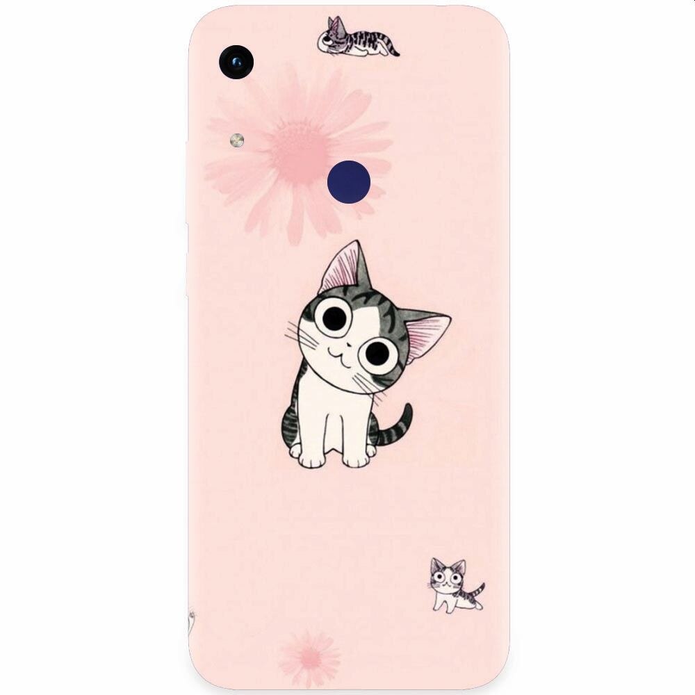 Husa silicon pentru Honor Play 8A, Cute Cat 101