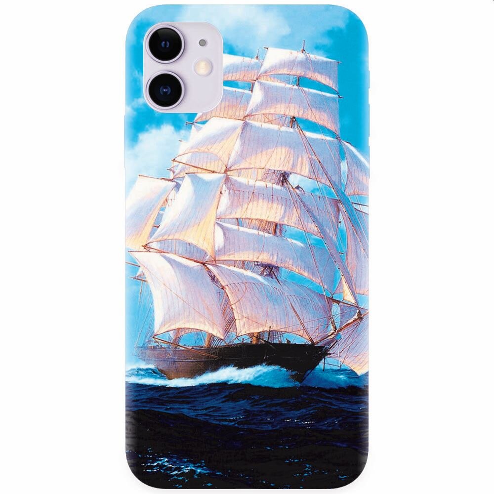 Husa silicon pentru Apple Iphone 11, Attractive Art Of Ships