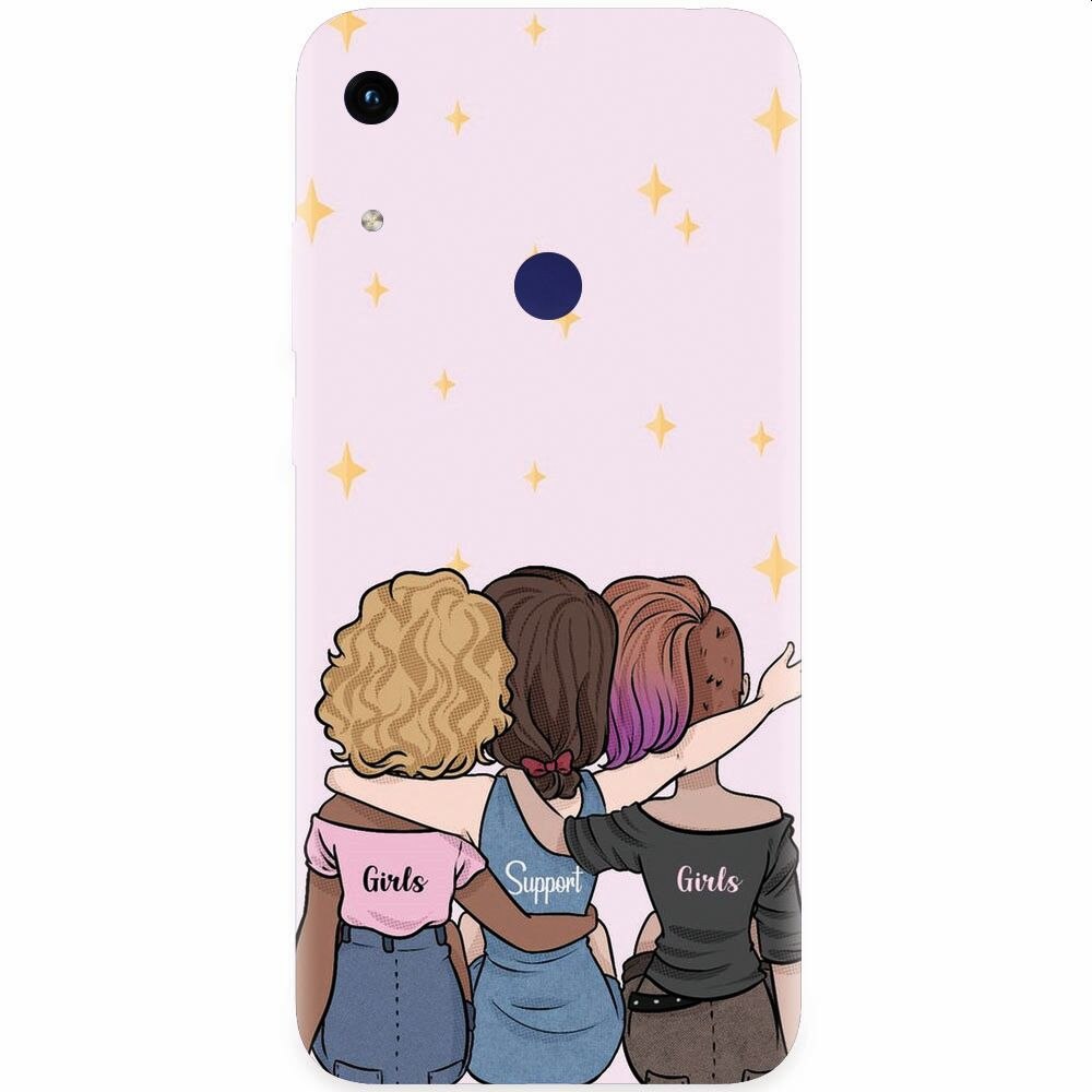 Husa silicon pentru Honor Play 8A, Girls Support Girls