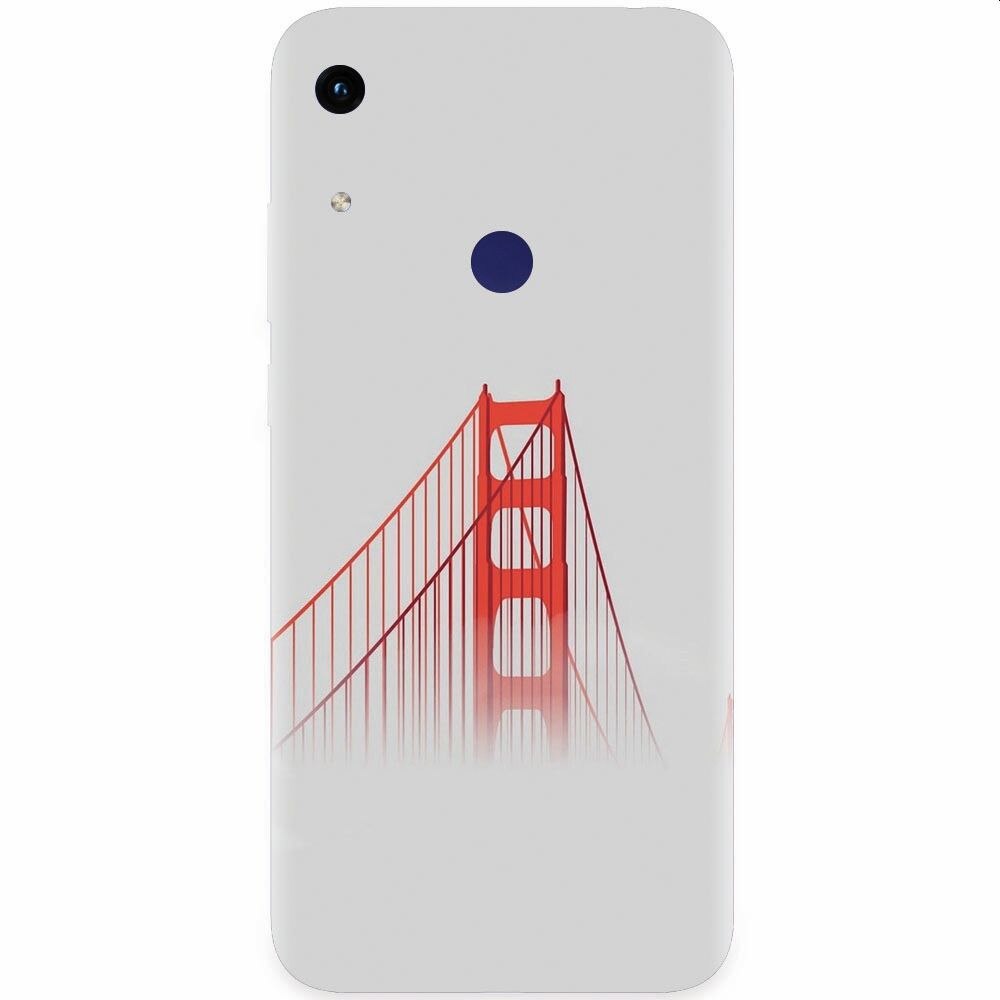 Husa silicon pentru Honor Play 8A, Red Bridge In Clouds