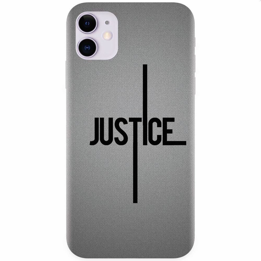 Husa silicon pentru Apple Iphone 11, Amir Justice Minimalistic Nubheebuccus Text