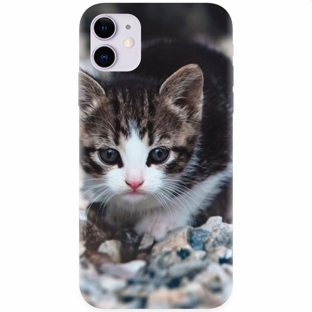 Husa silicon pentru Apple Iphone 11, Animal Cat