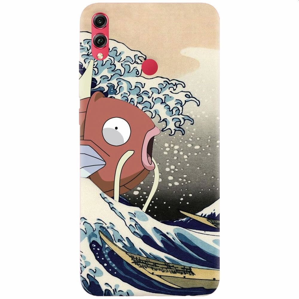 Husa silicon pentru Honor View 10 Lite, Great Wave Fish