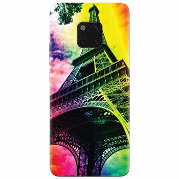 Husa silicon pentru Huawei Mate 20 Pro, Eiffel Tower 002 Husa silicon pentru Huawei Mate 20 Pro, Eiffel Tower 002