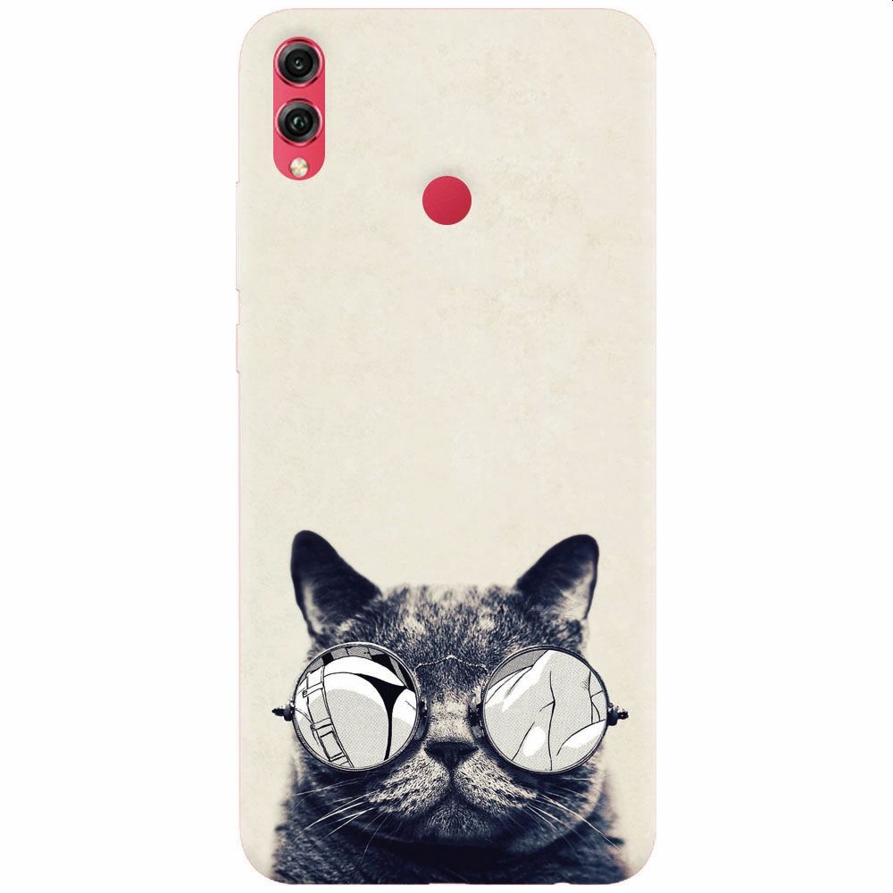Husa silicon pentru Honor Note 10, Cool Cat Glasses