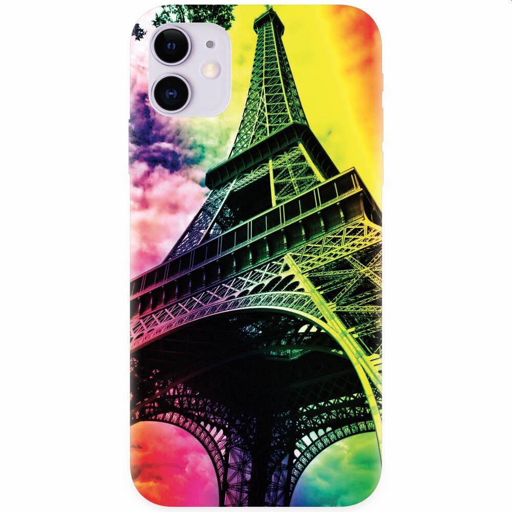 Husa silicon pentru Apple Iphone 11, Eiffel Tower 002