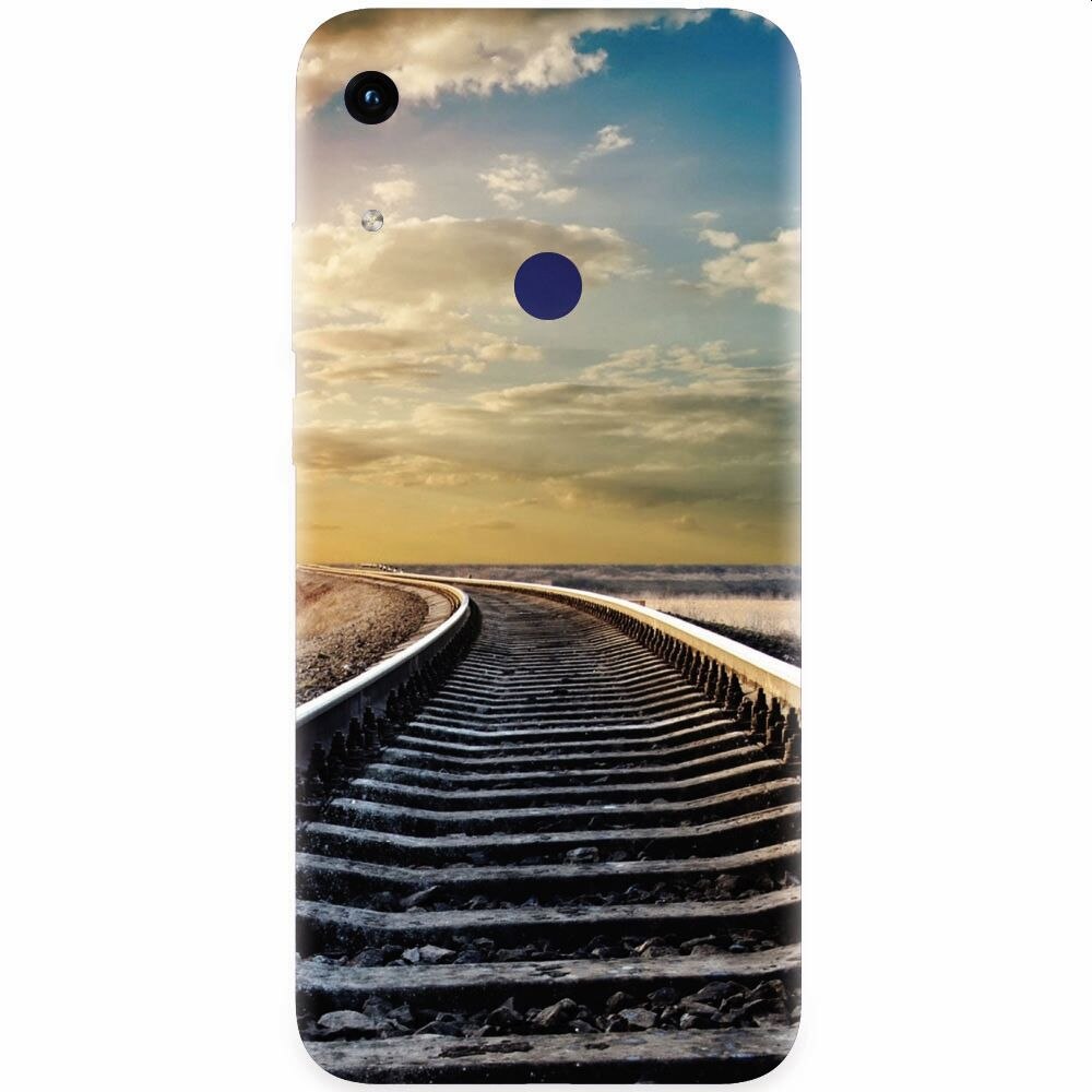 Husa silicon pentru Honor Play 8A, Railroad Horizon