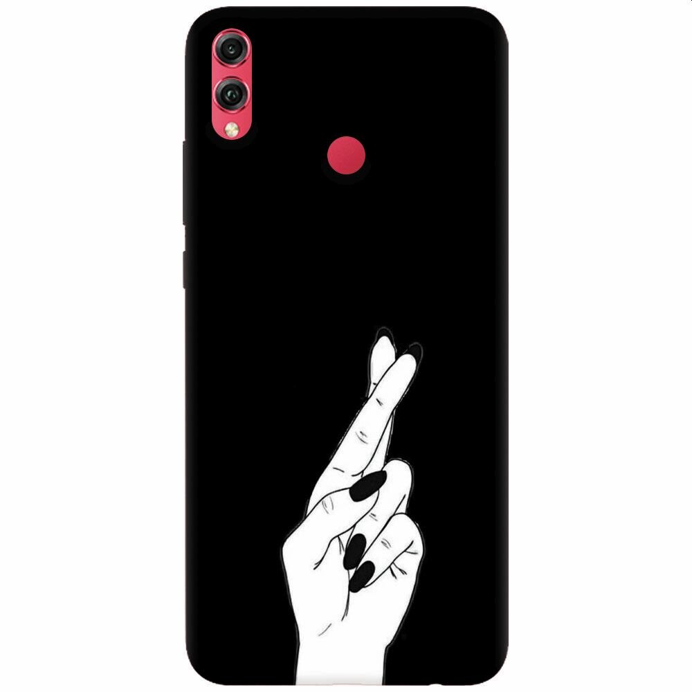 Husa silicon pentru Honor View 10 Lite, Finger Cross