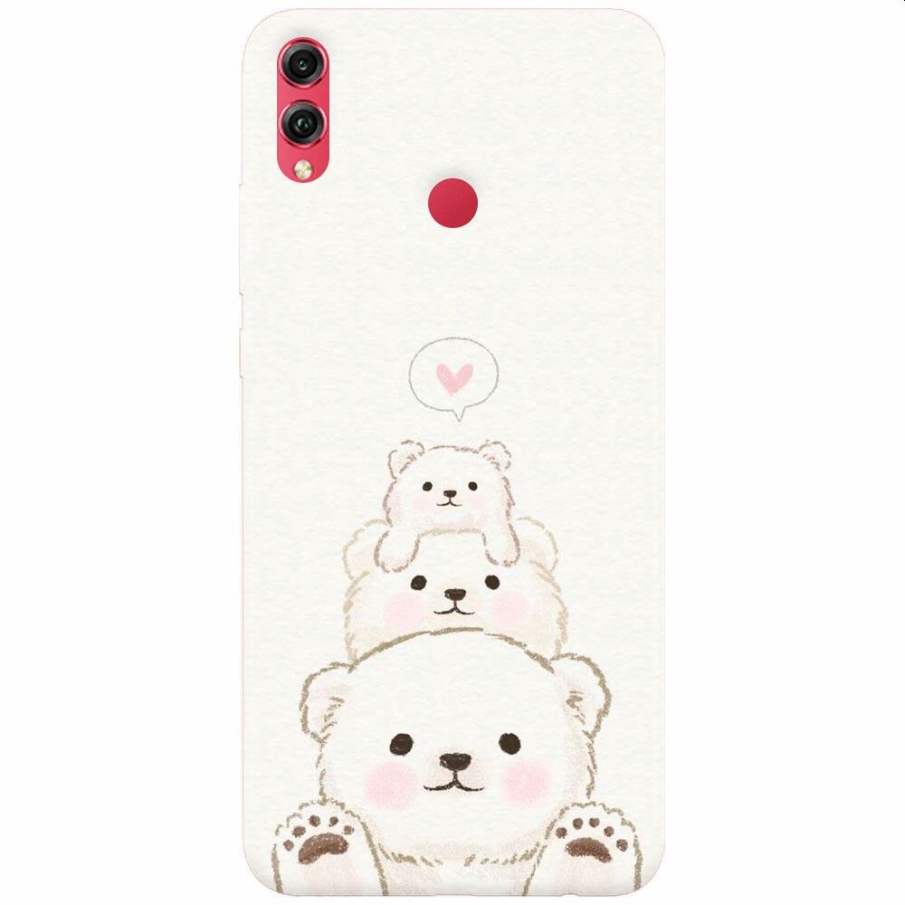 Husa silicon pentru Honor Note 10, Family Bear
