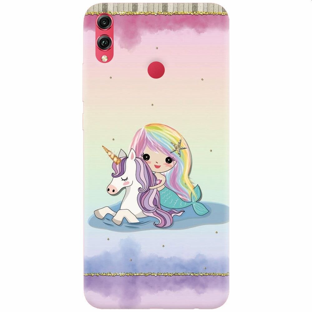 Husa silicon pentru Honor Note 10, Mermaid Unicorn Play