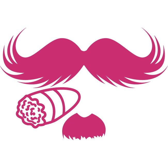 Mustaciosul - Sticker Decorativ - Magenta - 149 x 100 cm