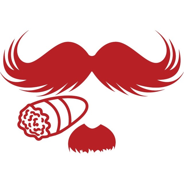 Mustaciosul - Sticker Decorativ - Rosu Cardinal - 149 x 100 cm