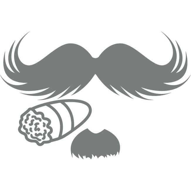 Mustaciosul - Sticker Decorativ - Gri Metal - 149 x 100 cm