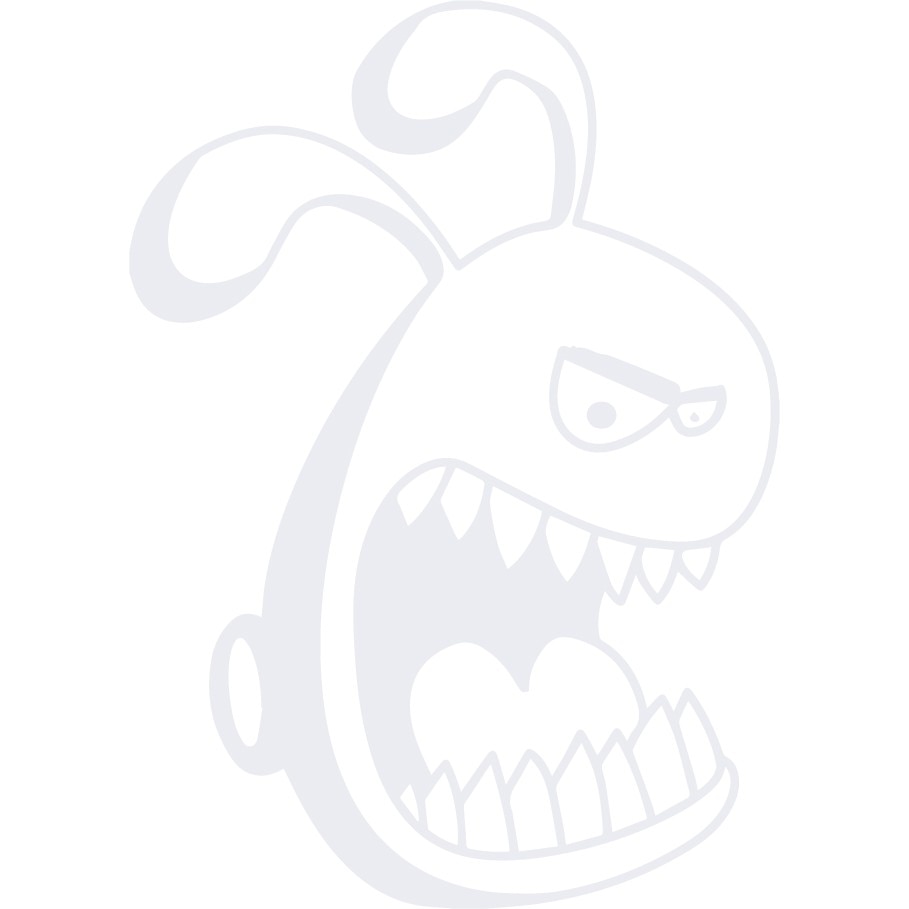 Iepurele agresiv - Sticker Decorativ - Alb polar - 83 x 116 cm