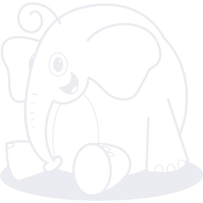 Elefantelul zambaret - Sticker Decorativ - Alb polar - 84 x 83 cm