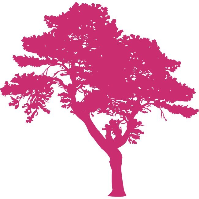 Copacul- Natura la dumneavoastra in casa - Sticker Decorativ - Magenta - 85 x 83 cm
