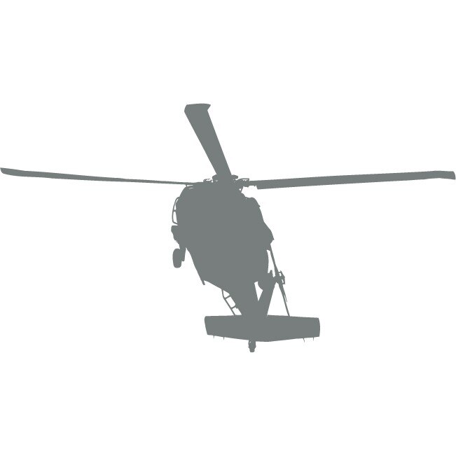 Elicopterul - Sticker Decorativ - Gri Metal - 180 x 98 cm