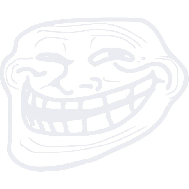 Troll face - Sticker Decorativ - Alb polar - 102 x 83 cm