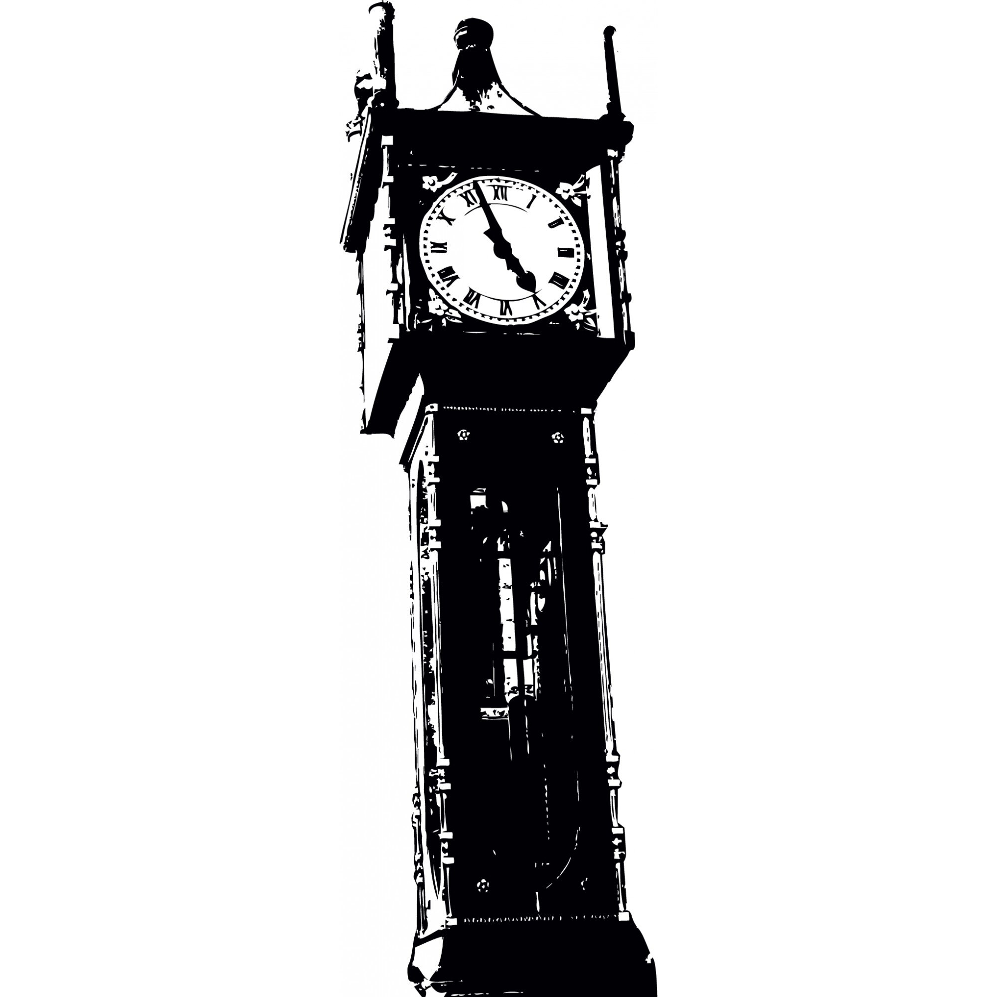 Big Ben Clock - Sticker Decorativ - Negru - 43 x 135 cm