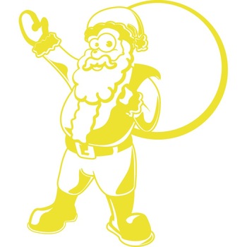 Mos Craciun - Sticker Decorativ - Lemon - 83 x 98 cm Mos Craciun - Sticker Decorativ - Lemon - 83 x 98 cm