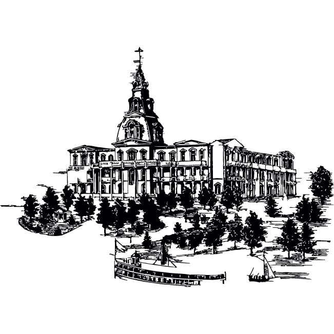 Peisajul orasului - Sticker Decorativ - Negru - 153 x 110 cm