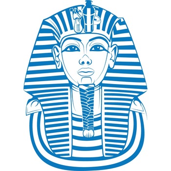 Tutankhamon - Sticker Decorativ - Albastru - 75 x 104 cm Tutankhamon - Sticker Decorativ - Albastru - 75 x 104 cm