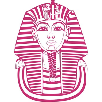 Tutankhamon - Sticker Decorativ - Magenta - 75 x 104 cm Tutankhamon - Sticker Decorativ - Magenta - 75 x 104 cm