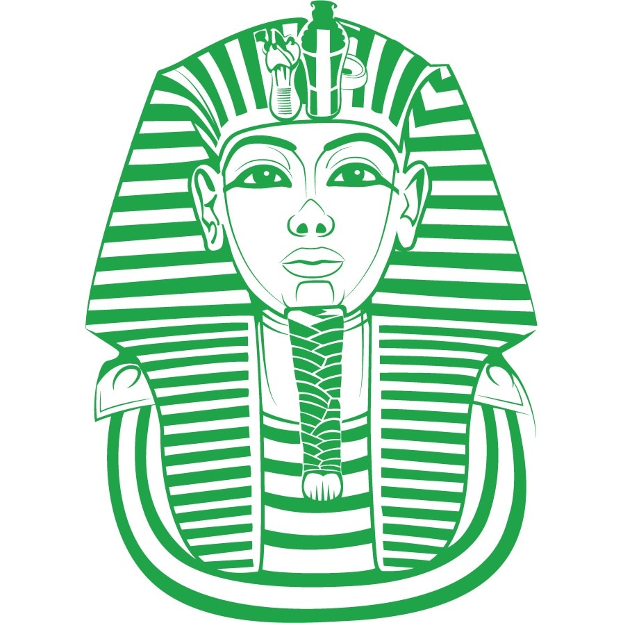 Tutankhamon - Sticker Decorativ - Verde - 100 x 138 cm
