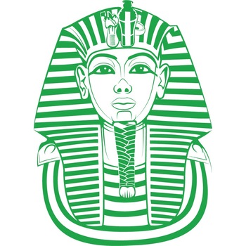 Tutankhamon - Sticker Decorativ - Verde - 75 x 104 cm Tutankhamon - Sticker Decorativ - Verde - 75 x 104 cm