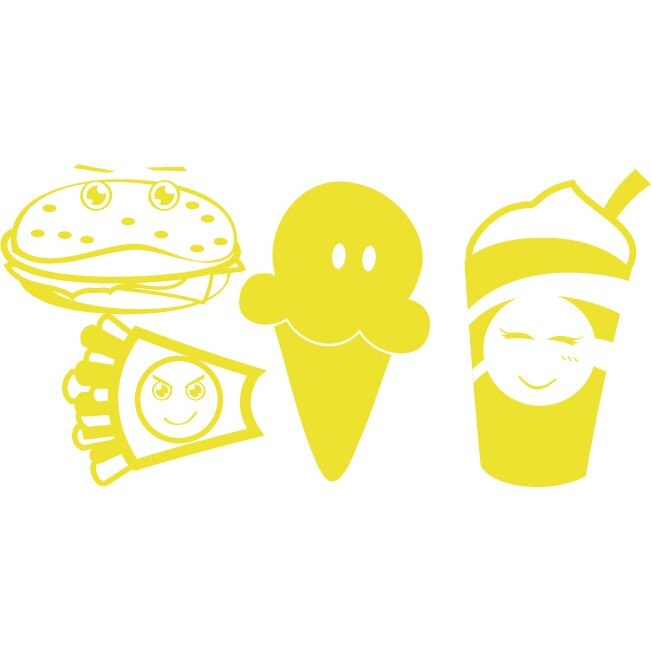 Fast Food - Sticker Decorativ - Lemon - 190 x 95 cm