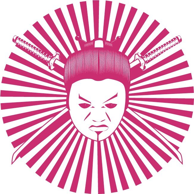 Cultura Japoneza - Sticker Decorativ - Magenta - 83 x 83 cm