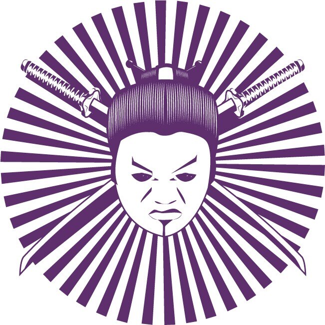 Cultura Japoneza - Sticker Decorativ - Indigo - 83 x 83 cm