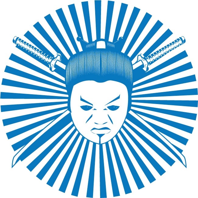 Cultura Japoneza - Sticker Decorativ - Albastru - 110 x 110 cm