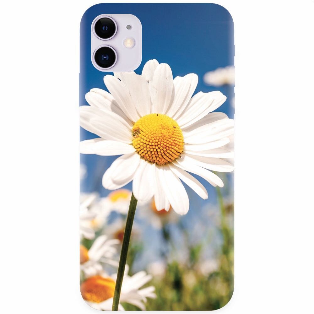 Husa silicon pentru Apple Iphone 11, Daisies Field Flowers