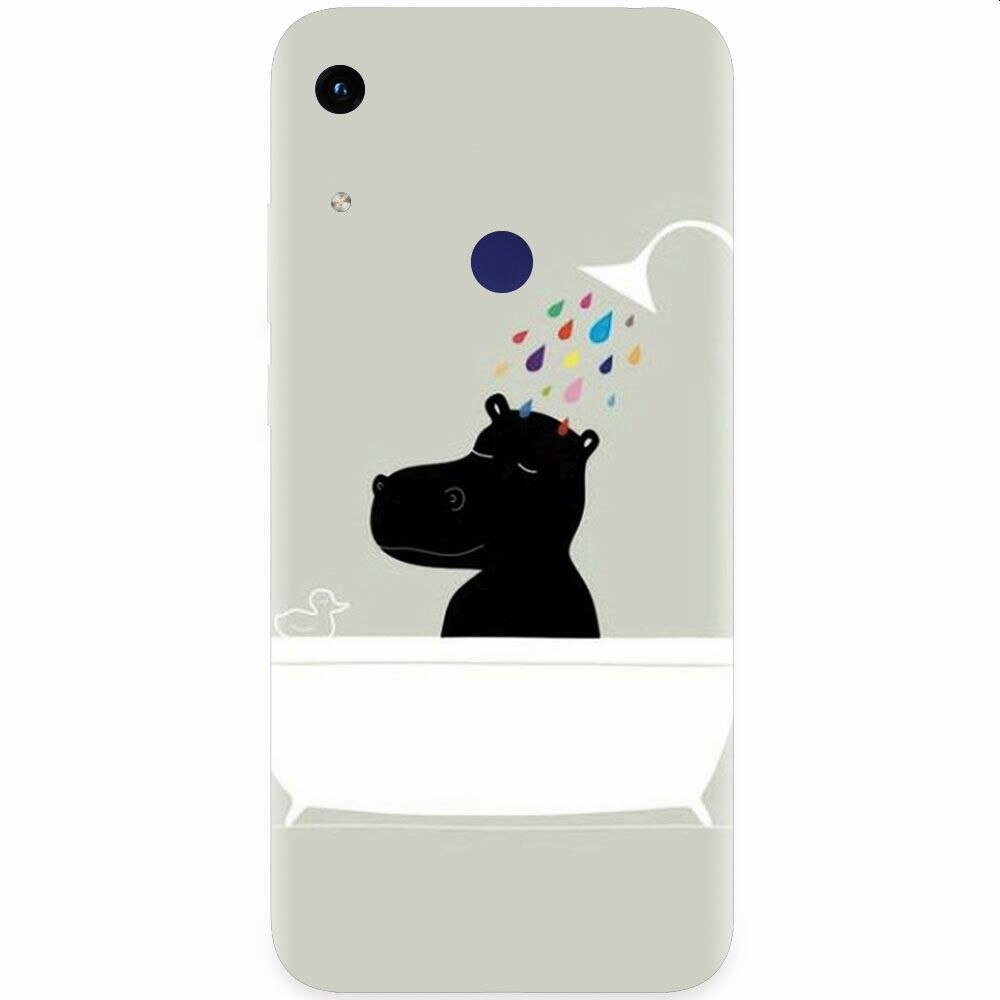 Husa silicon pentru Honor Play 8A, Hippo Bath