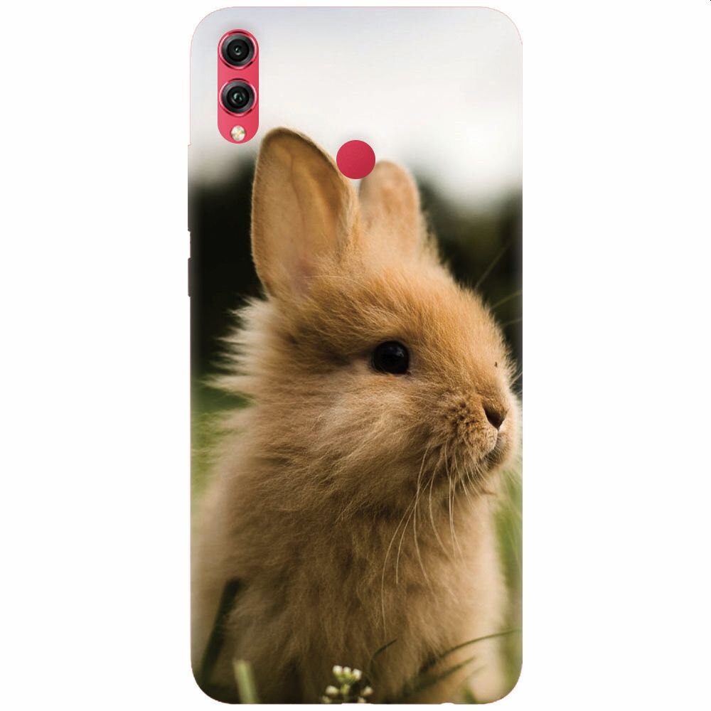 Husa silicon pentru Honor 10 Lite, Cute Rabbit In Grass